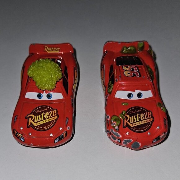 5 Disney Cars Lightning McQueen Diecast Lot Grand Prix Rusteze Tumbleweed Cactus - Picture 13 of 16